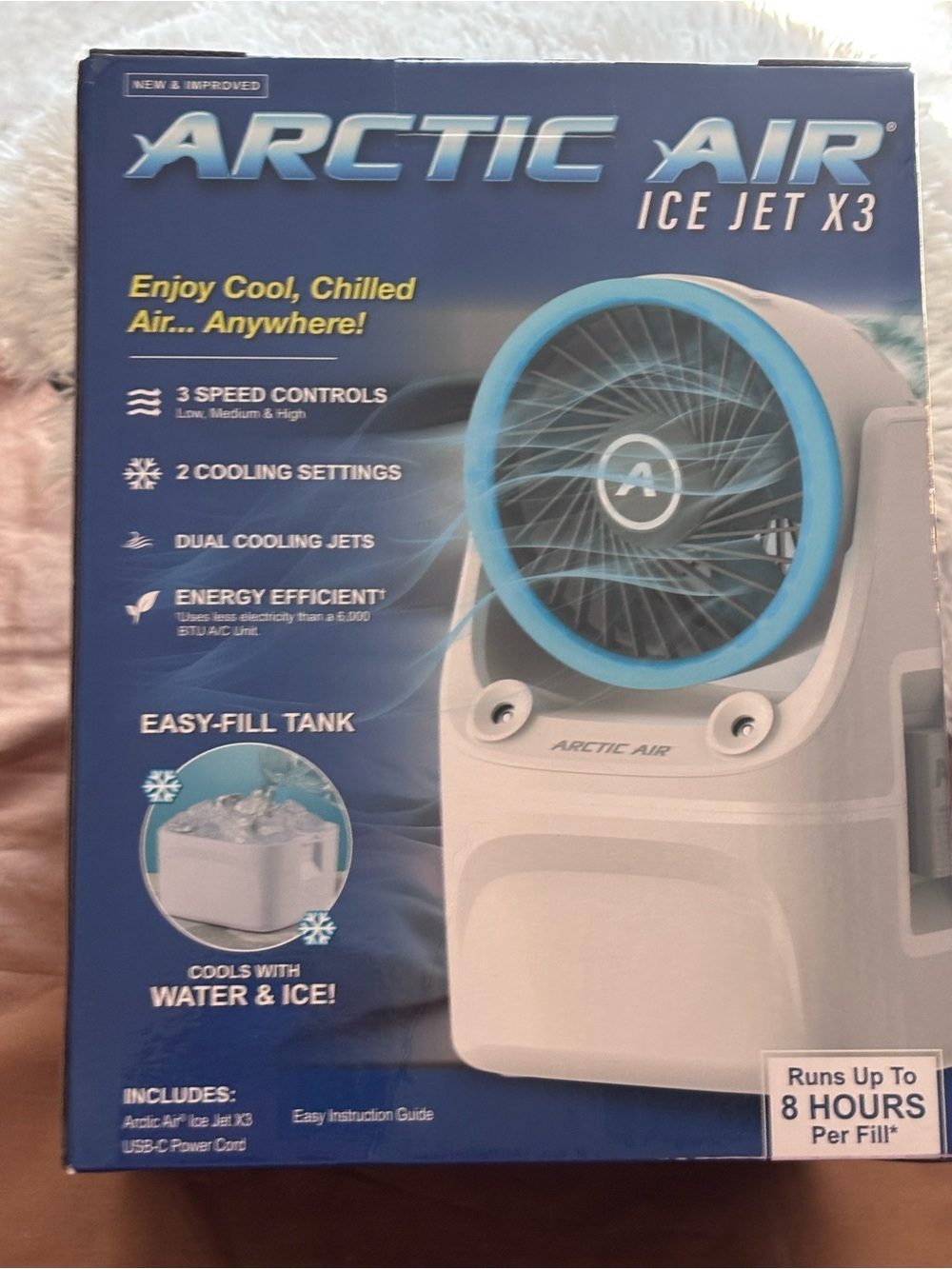 Arctic Air Ice Jet X3 Personal Space Cooler - Blue & White